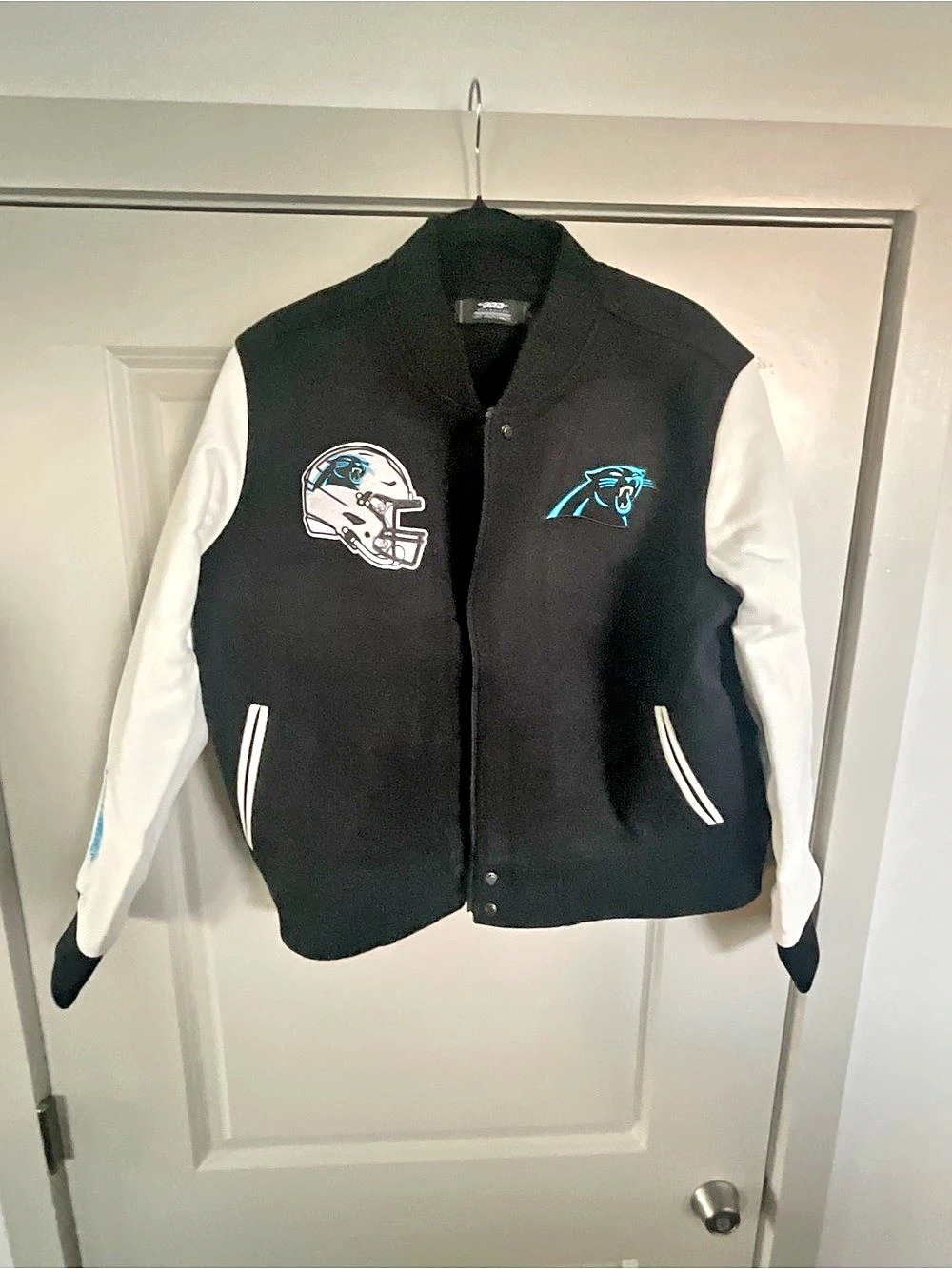 Pro Standard Carolina Panthers Varsity Jacket Black & White Medium